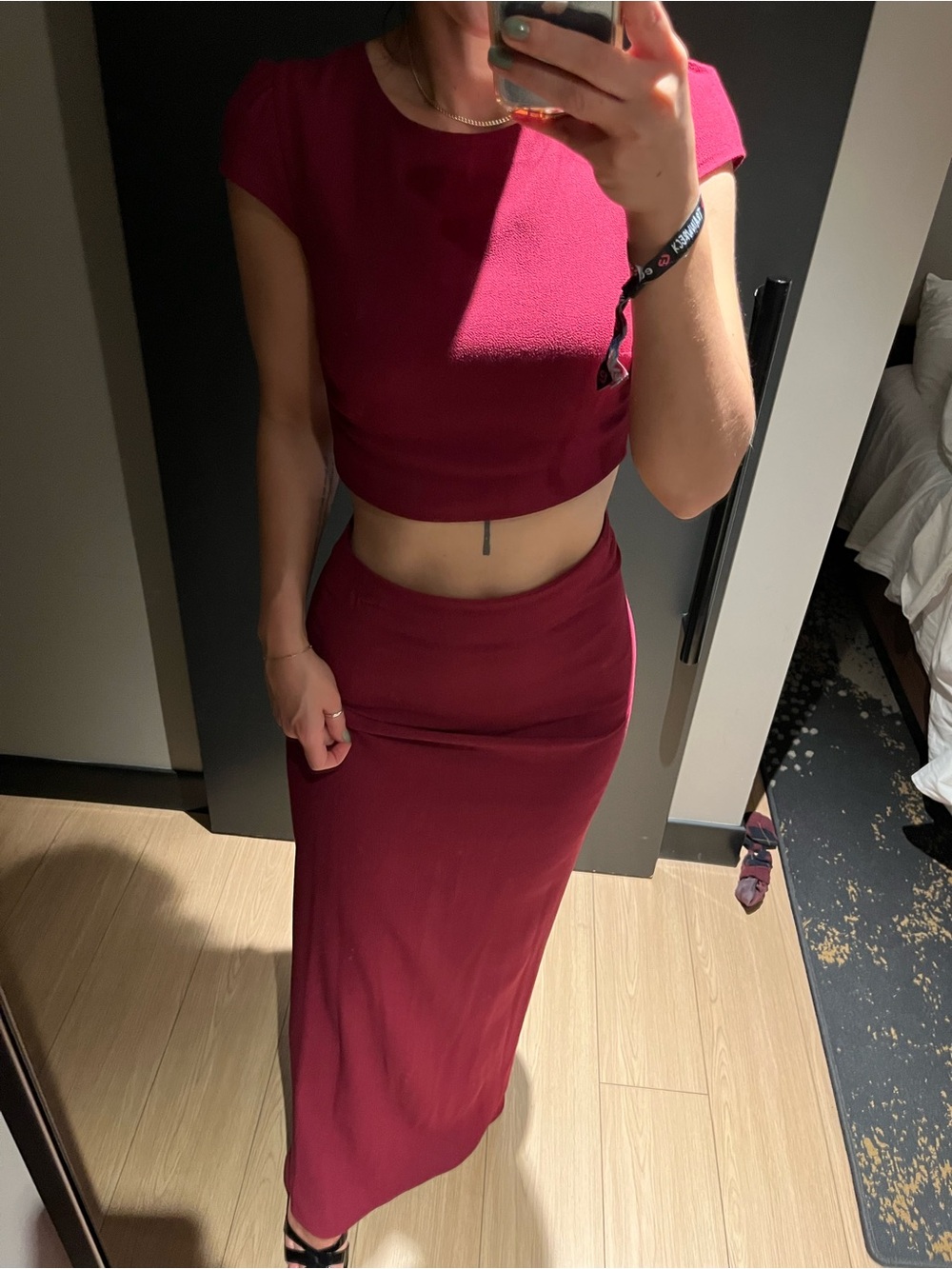 Reformation burgundy two piece set